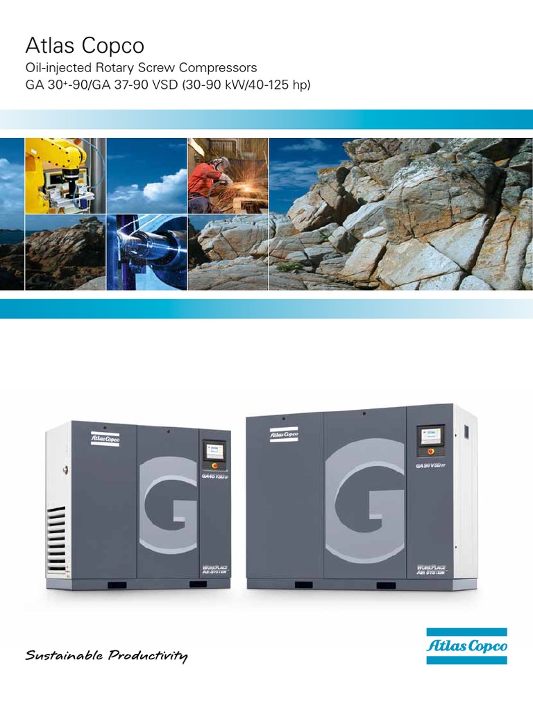 Atlas Copco Ga 37 Manual PDF | PDF | Clothes Dryer | Mechanical Engineering