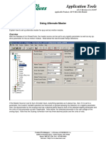 Application Tools: Using Alternate Master