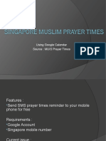 Singapore Muslim Prayer Times
