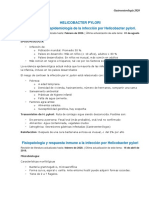 HELICOBACTER PYLORI Epidemiologia y Fisiopatologia - Resumen Uptodate PDF