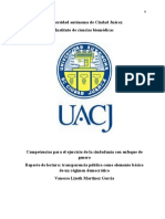 Act. A11Reporte de Lectura: Transparencia Pública Como Elemento Básico de Un Régimen Democrático