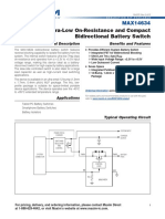 Ultra-Low On-Resistance and Compact Bidirectional Battery Switch