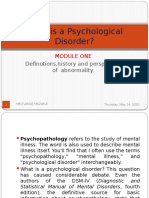 What Is A Psychological Disorder?: Definotions, History and Perspective of Abnormality