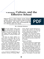 Values, Culture, and The Effective School - Johnston1987