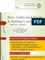 Basic Architectural Design & Building Construction: ARC N110 / Lecture 7