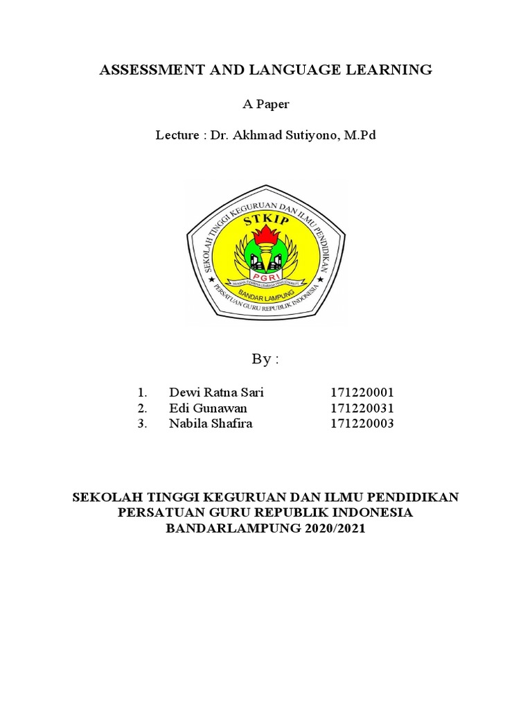 Assessment and Language Learning | PDF | Educational Assessment | Teachers
