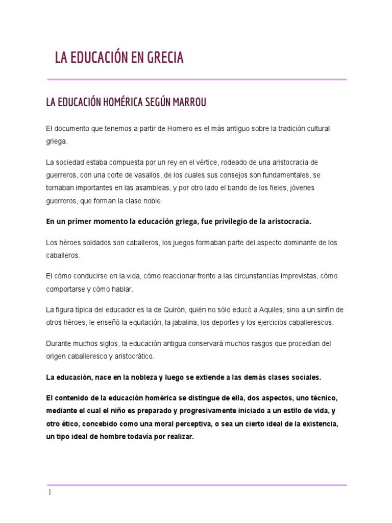 Educación en la Antigua Grecia | PDF | Antigua Grecia | Democracia