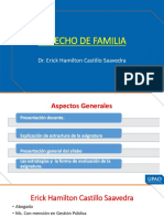 Derecho de Familia: Dr. Erick Hamilton Castillo Saavedra