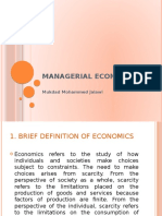 Managerial Economics: Mukdad Mohammed Jalawi