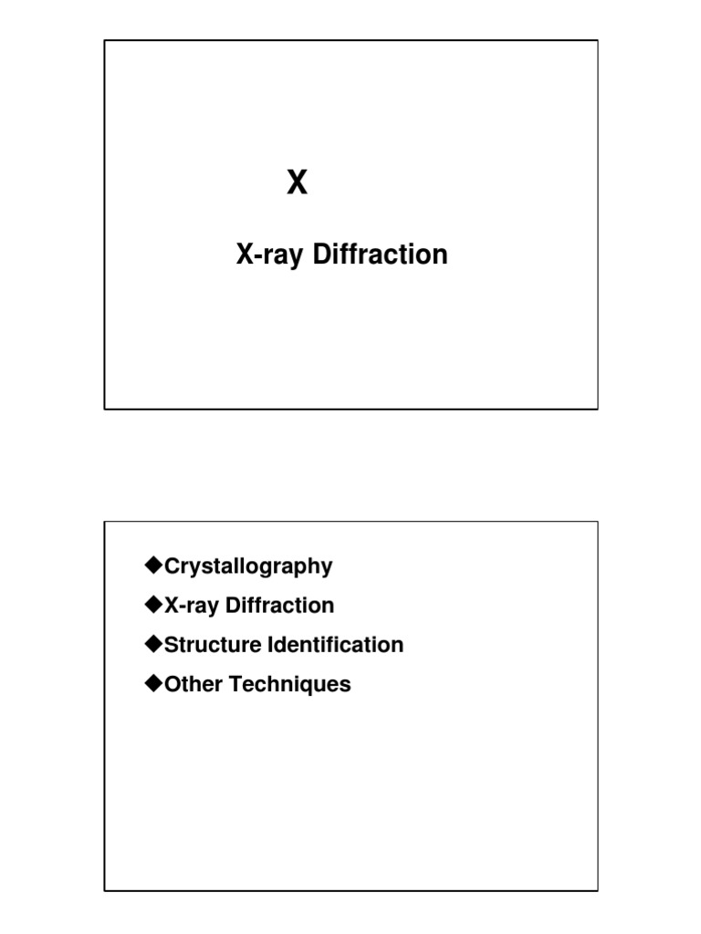X-ray Diffraction and Crystallography | PDF | Crystal Structure | X Ray ...