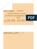 Haii Gaes .!!!!!!!: Pecinta Nyoklat Klasik. - . - . Selama Bulan Ramadhan Nyoklat Buka JAM Ya Gaesss