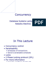 Concurrency: Database Systems Lecture 15 Natasha Alechina