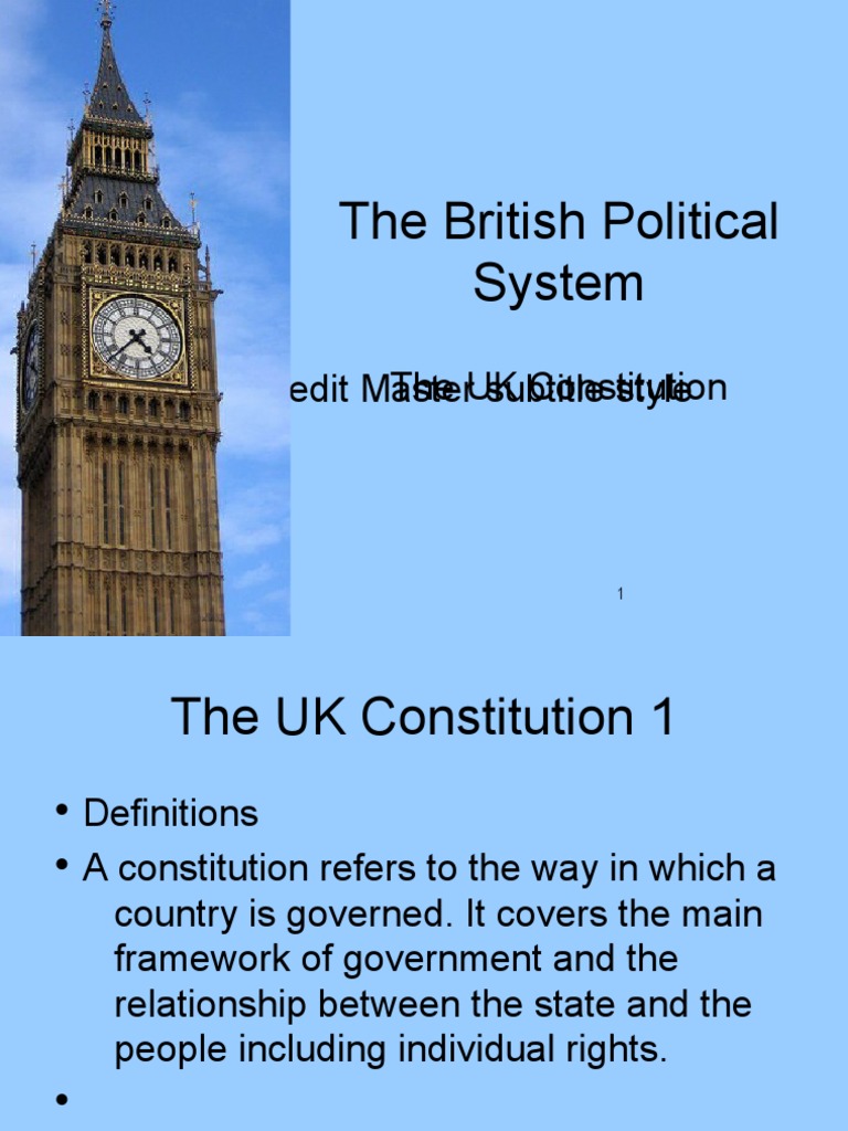 The UK Constitution Constitución Parlamento