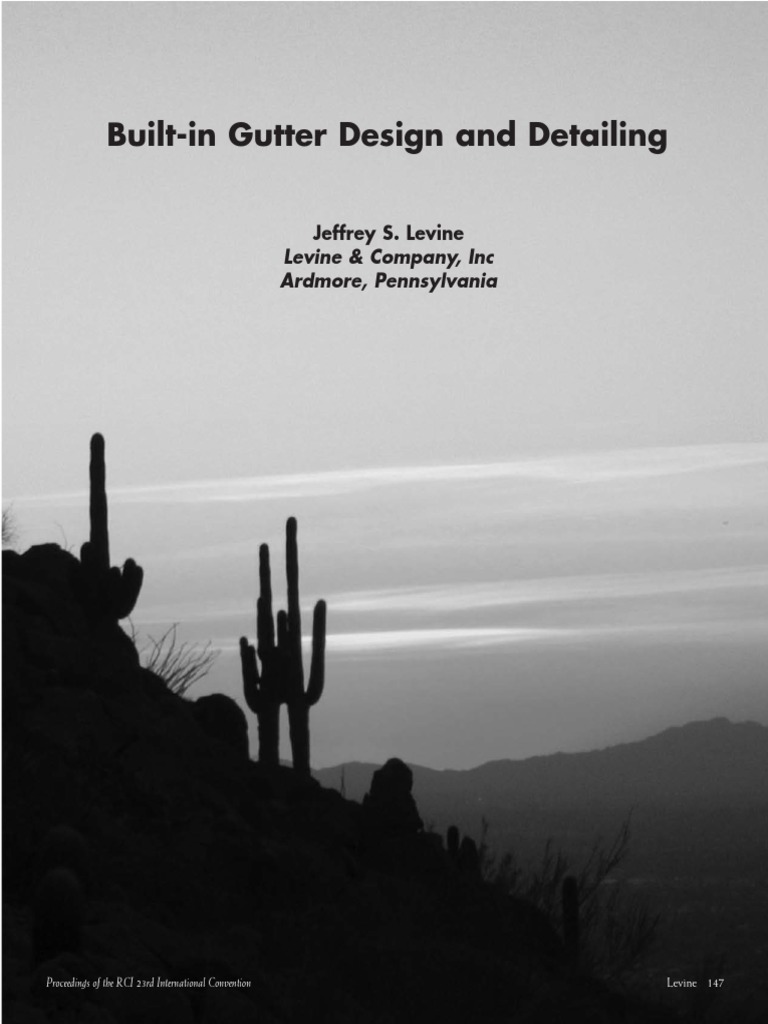 Built-in Gutter Design Insights | PDF | Roof | Architectural Elements