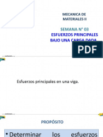 Tercera Semana - ESFUERZOS PRINCIPALES BAJO UNA CARGA DADA