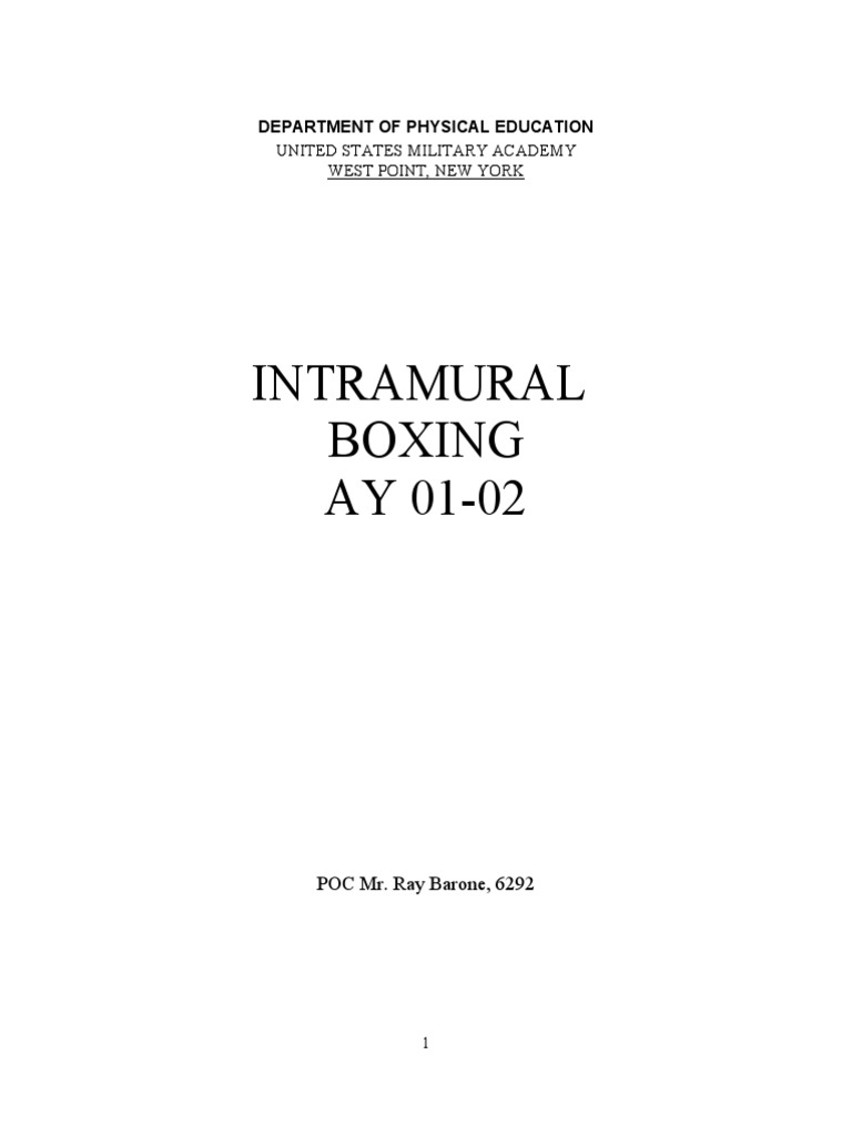 Intramural Boxing Guidelines 01-02 | PDF