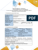 Guía de Actividades y Rubrica de Evaluación Tarea 4-Planeando Acciones Psicosociales