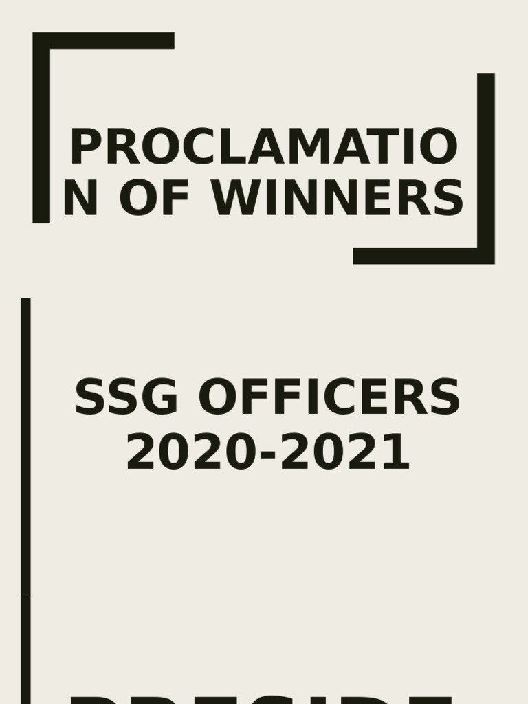 SSG Election Results 2020-2021 | PDF