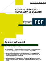 Unemployment Insurance Reform Proposals and Debates: National Civil Society Consultation August 2008