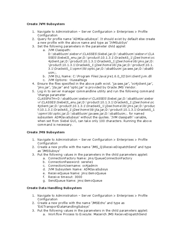 JMS Integration for Siebel Workflows | PDF | Parameter (Computer ...