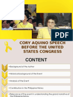 Cory Aquino's Historic Speech to US Congress