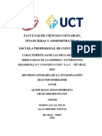 Características declaraciones tributarias empresa Inversiones Desarrollo y Construcción S.A.C. Huaraz 2019