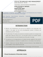 Learning Models of Efficiency and Manufacturing Cost of Industrial Crystalline Silicon and Thin Film Photovoltaic Technology