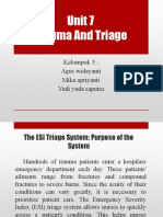 Unit 7 Trauma and Triage: Kelompok 5: Agus Widayanti Mika Apriyanti Yudi Yuda Saputra