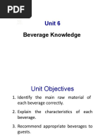 Unit 6: Beverage Knowledge