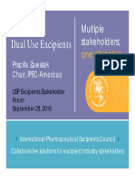 Dual Use Excipients: Multiple Stakeholders