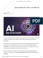 Do AI and Blockchain Double The Value or Double The Hipe