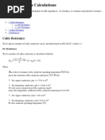 Cable Resistance Reactance Values | PDF