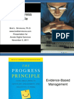 The Progress Principle: Bret L. Simmons, Ph.D. Presentation For Arvato Digital Services November 3, 2011