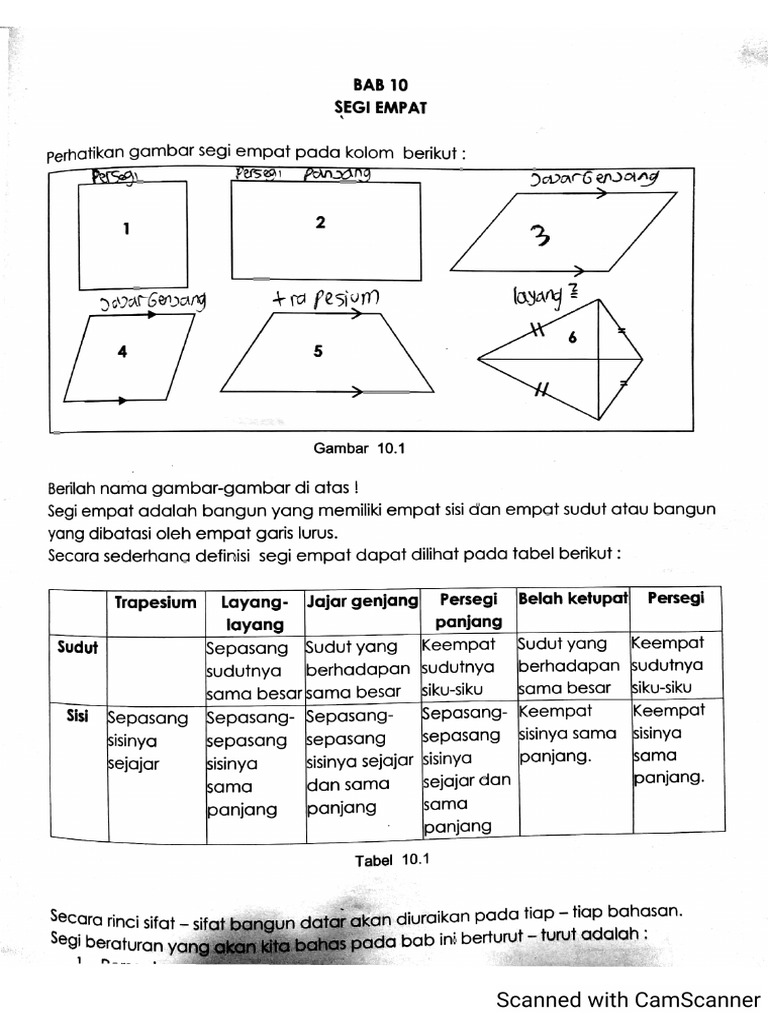 Bangun Datar Segi Empat Pdf