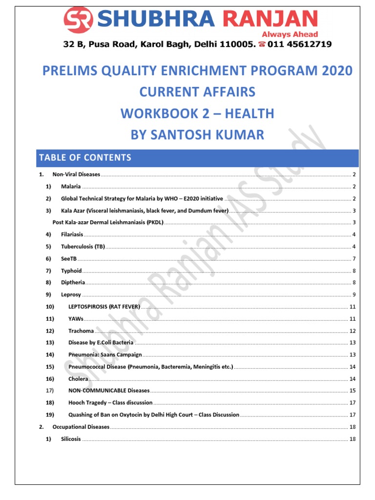 Qep Ca Workbook 2 Health Pdf Non Communicable Disease Cholera