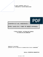 Construcció Del Personatge I Estructura Novel - Lesca en L'obra de Mercè Rodoreda