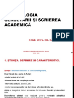 Metodologia Cercetarii Si Scrierea Academica - 2018 Suport de Curs Rd. Florea