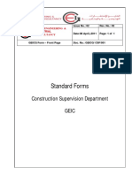 Standard Forms: Construction Supervision Department Geic