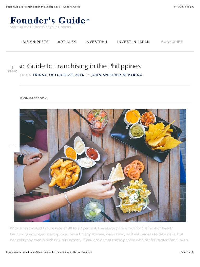 Basic Guide To Franchising in The Philippines - Founder's Guide | PDF ...