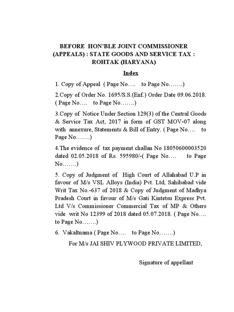 GST APL01 Jai Shiv Plywood PVT LTD PDF Government Finances