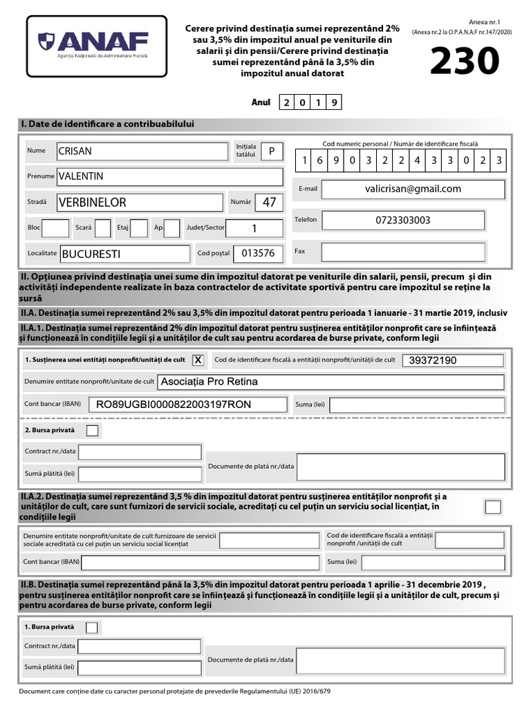Formular Proretina 2020 3 5