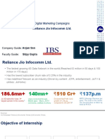 Reliance Jio Infocomm LTD.: Digital Marketing Campaigns