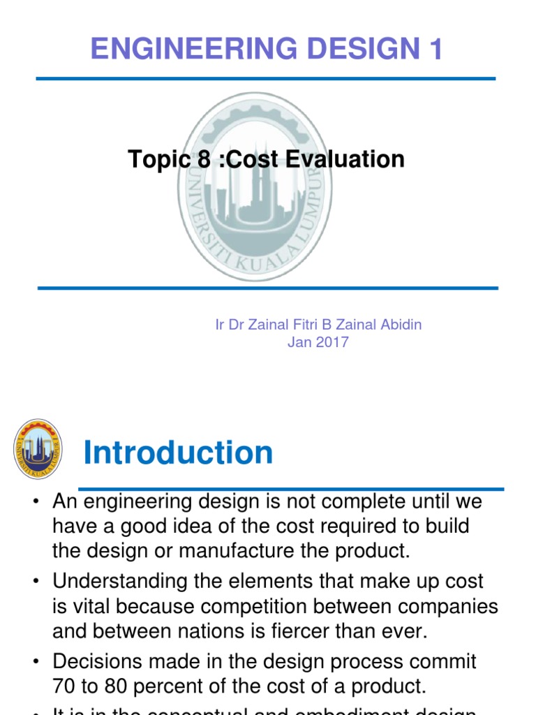 Engineering Design Cost Evaluation Guide | PDF | Outsourcing | Cost
