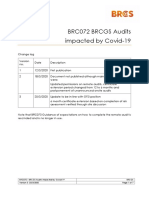 BRCGS Audit Guidance Covid-19