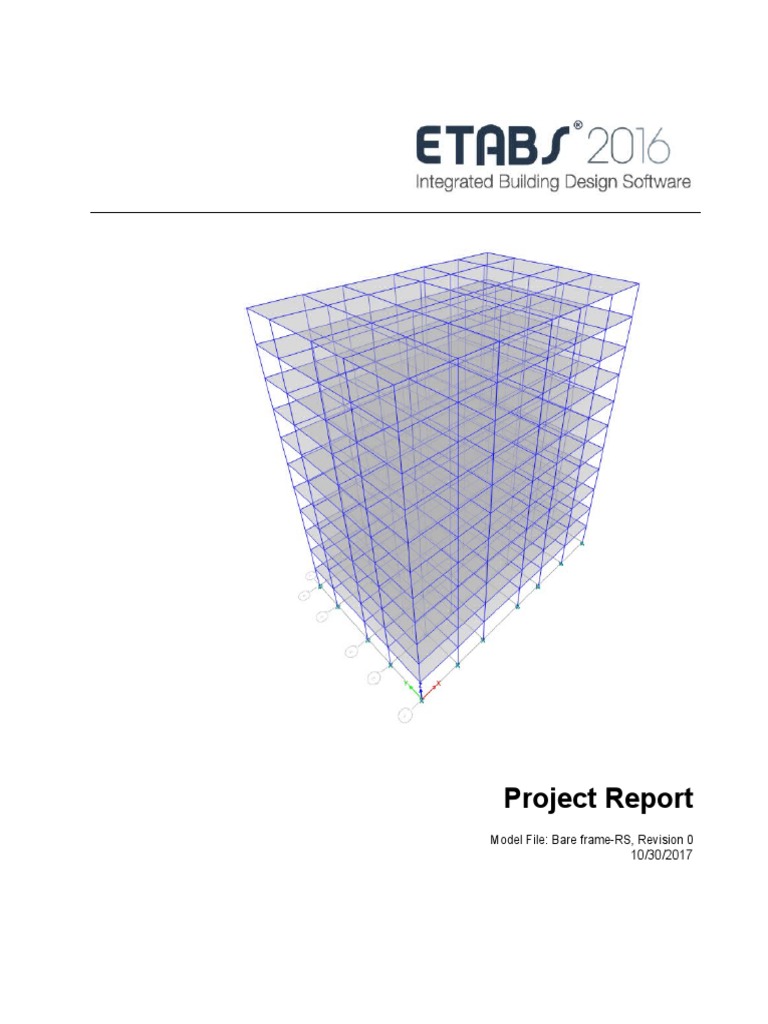 Analysis of a Bare Frame Structure Model Geometry and Load Data PDF
