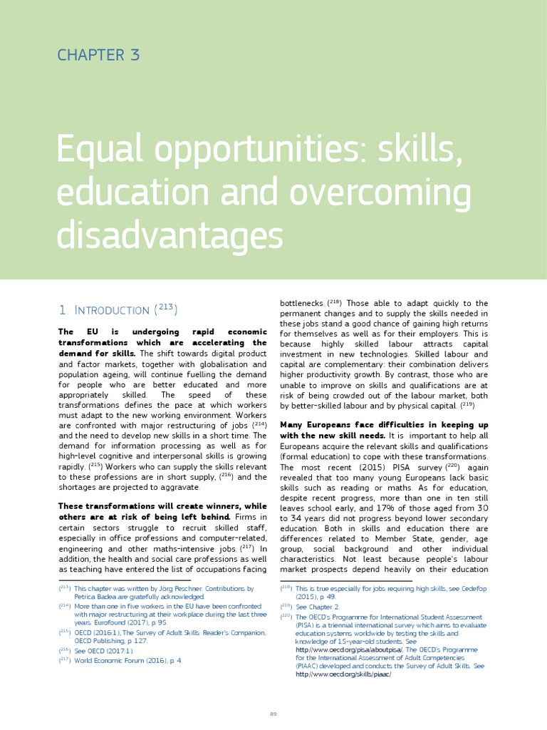 Skills and Education for Equal Opportunities | PDF | Programme For ...