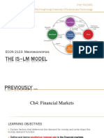 The Is-Lm Model: ECON 2123: Macroeconomics