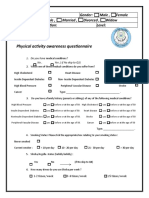 Physical Activity Awareness Questionnaire