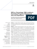 RPE vs. Percentage 1RM Loading in Periodized Programs Matched For Sets and Repetitions