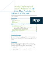 HP Business-Class Products Microsoft SCCM 2007: Unattended Deployment of Microsoft Windows On With